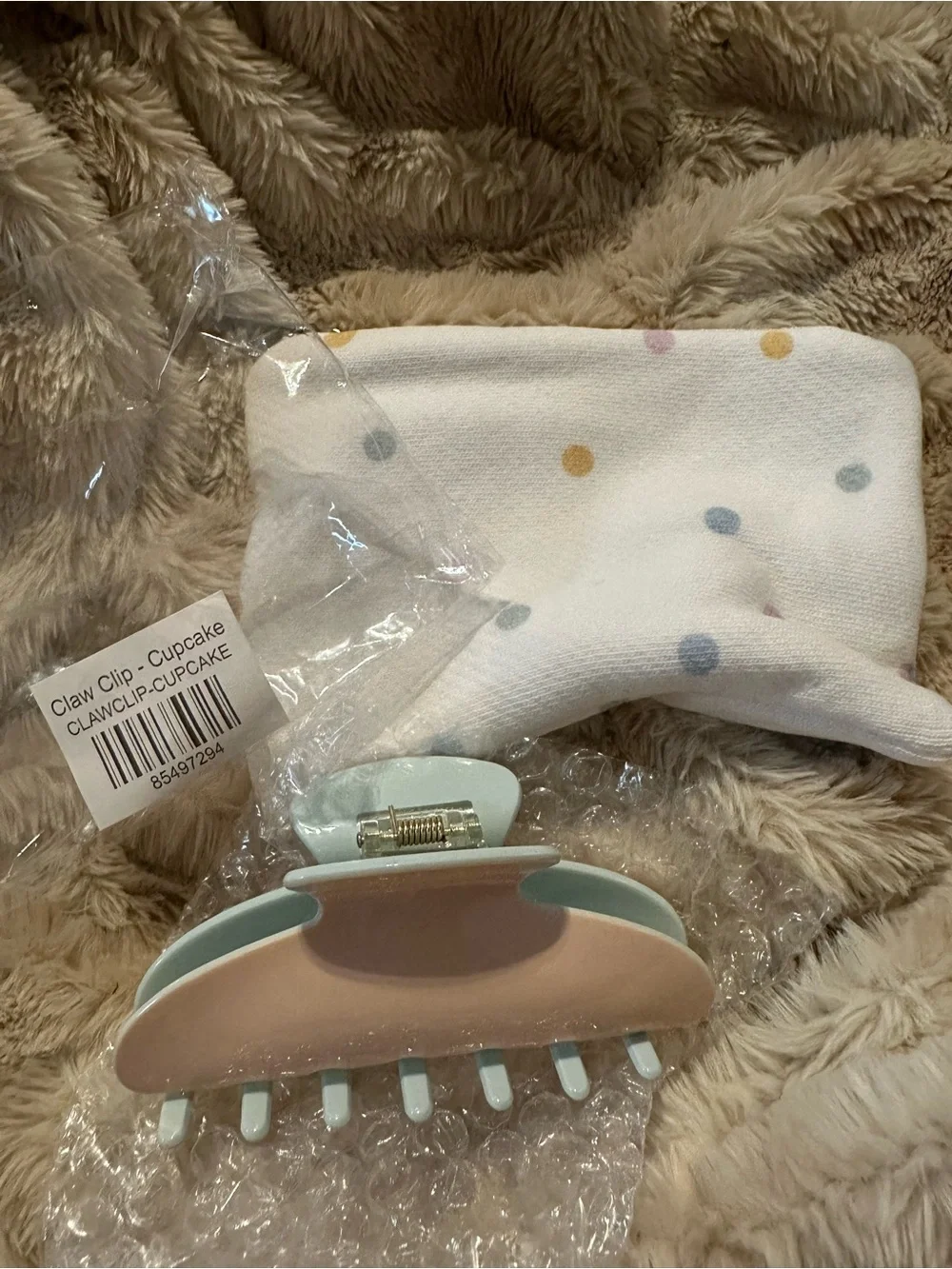 PARKE cupcake Claw Clip Birthday drop
